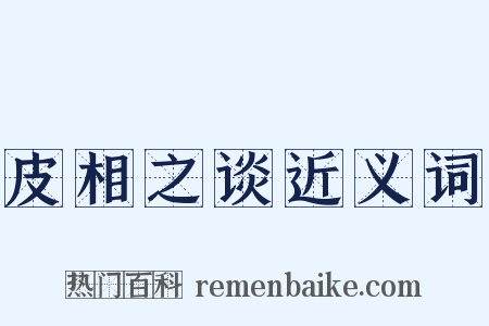 皮相之谈近义词是什么意思的图片